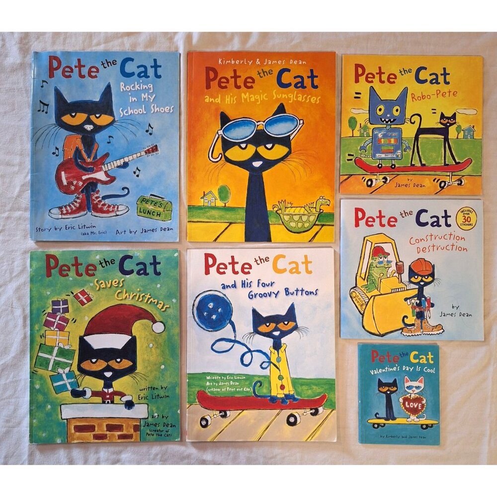 Pete Splat The Cat Bad Kitty Book 13 Lot 7 Oversized 1 Lift Flap Reading - Picture 4 of 8